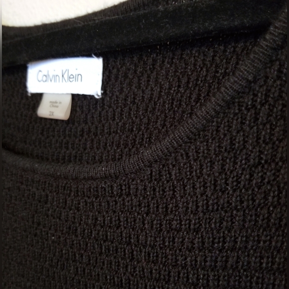 Calvin Klein, Knit, Colorblock, Pleated Bottom, Sweater Dress, Size 2X, NWOT - Picture 3 of 12